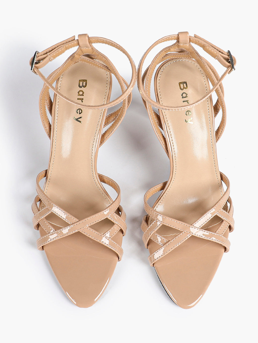 Crisscross Strappy Ankle Strap Metallic Silver Stiletto Sandals Party Date Night