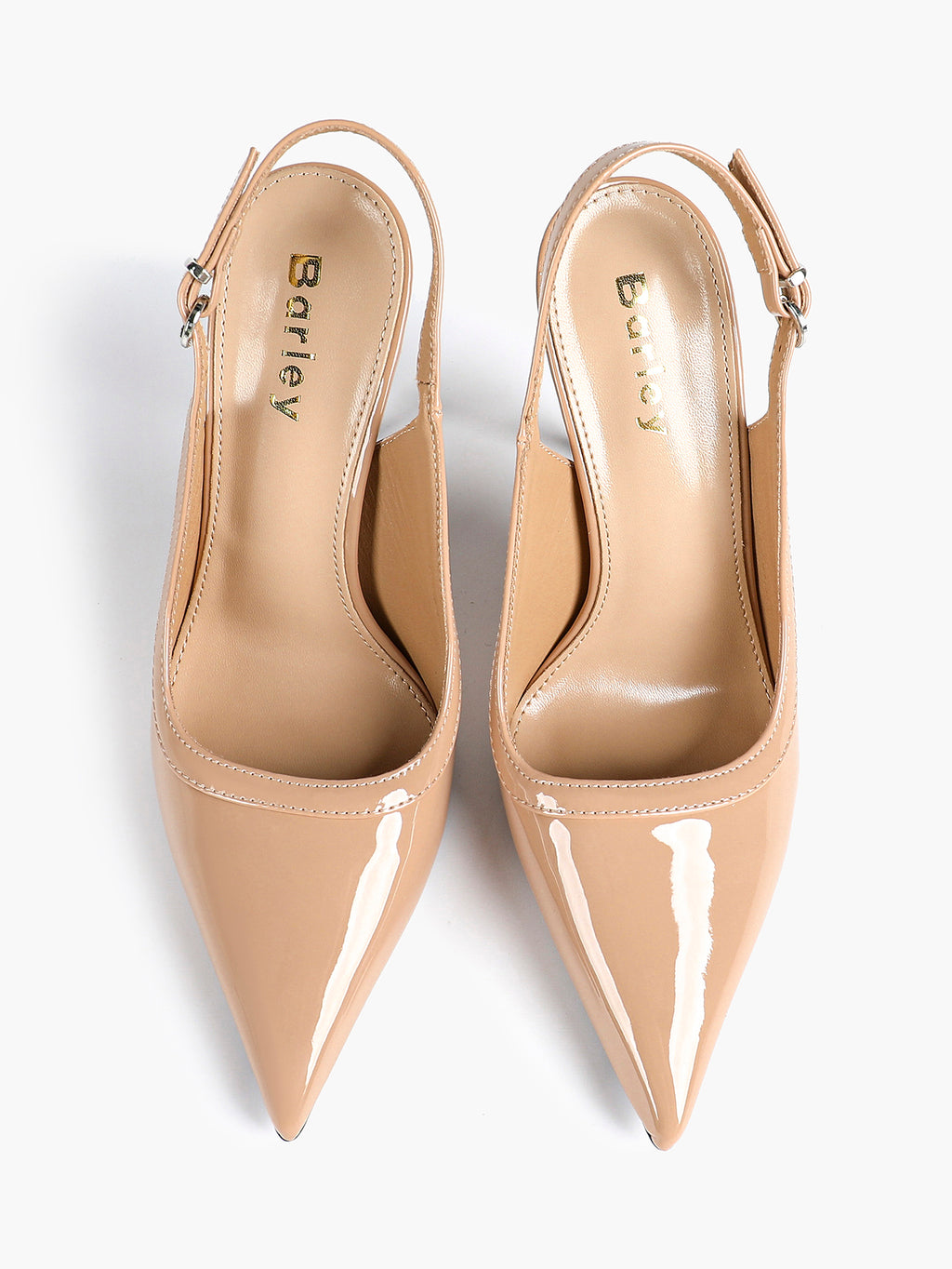 Glossy Patent Slingback Heels | Pointed Toe Formal Heels