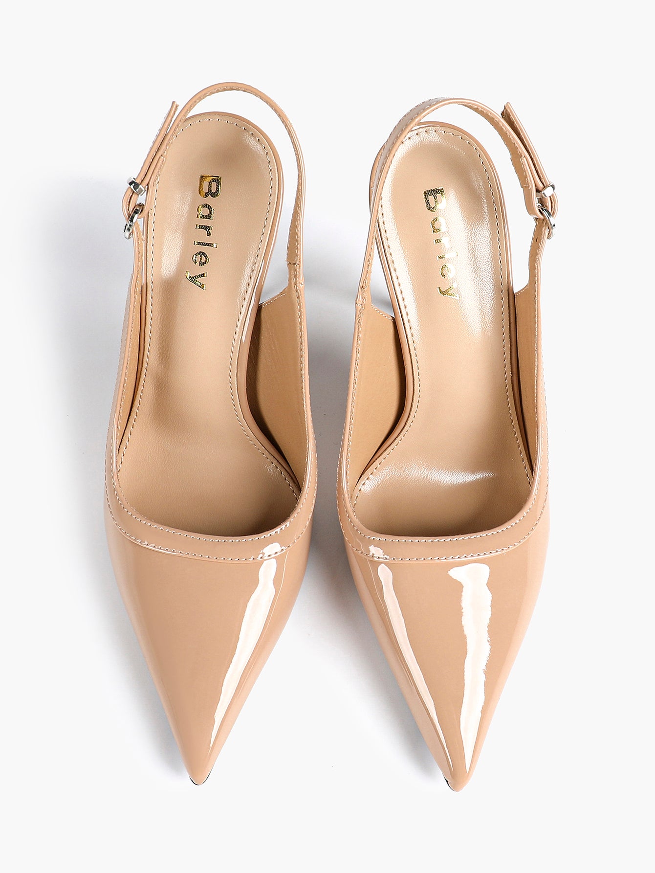 Glossy Patent Slingback Heels | Pointed Toe Formal Heels