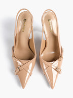 Women's Buckle Accent Pointed Toe Pumps Heels - Party Date Night Heels