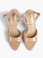 Open Toe Single Band Ankle Strap Heels Adjustable Sandals for Summer Date