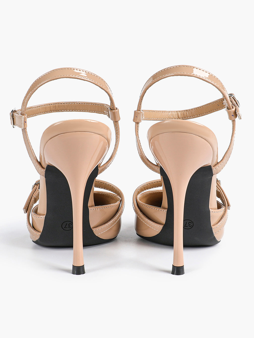 Double Strap Slingback Pointed Toe Stiletto Heels - Mary Jane Style Pumps