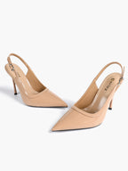 Glossy Patent Slingback Heels | Pointed Toe Formal Heels