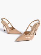 Pointed Toe Slingback Stiletto Heels | Elegant Dress Pumps
