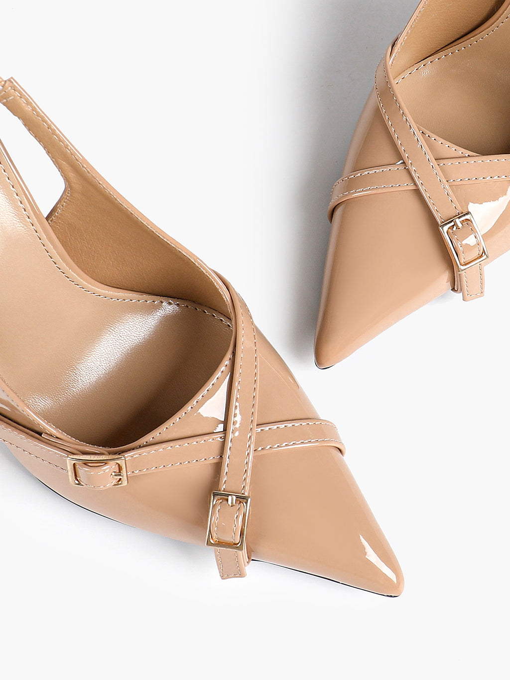Women's Buckle Accent Pointed Toe Pumps Heels - Party Date Night Heels