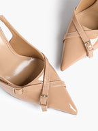 Women's Buckle Accent Pointed Toe Pumps Heels - Party Date Night Heels