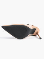 Cross Buckle Slingback Heels - Classic Pointed Toe Pumps