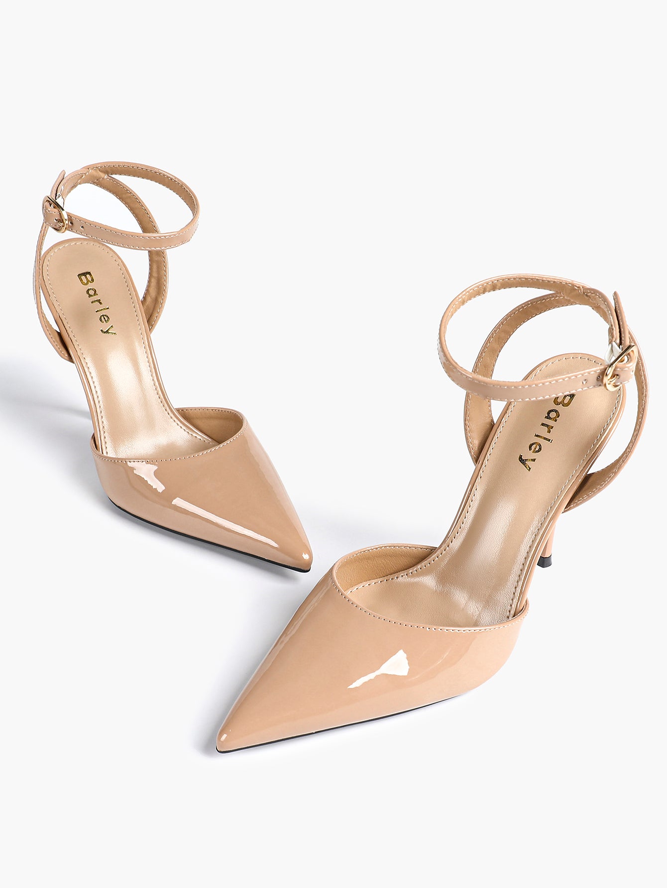 Classic Pointed Toe Ankle Strap Stilettos - Formal Event Heels