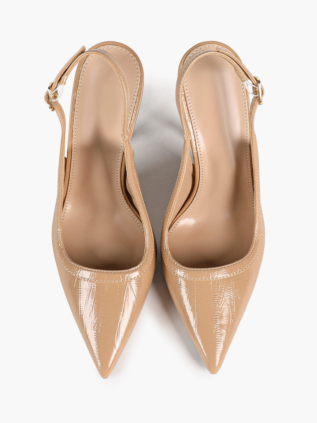 Midnight Gloss: Black Reptile-Print Slingback Heels for Effortless Evening Glamour