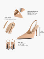 Women's Slingback Pointed Toe Heels-Timeless Elegant Pump