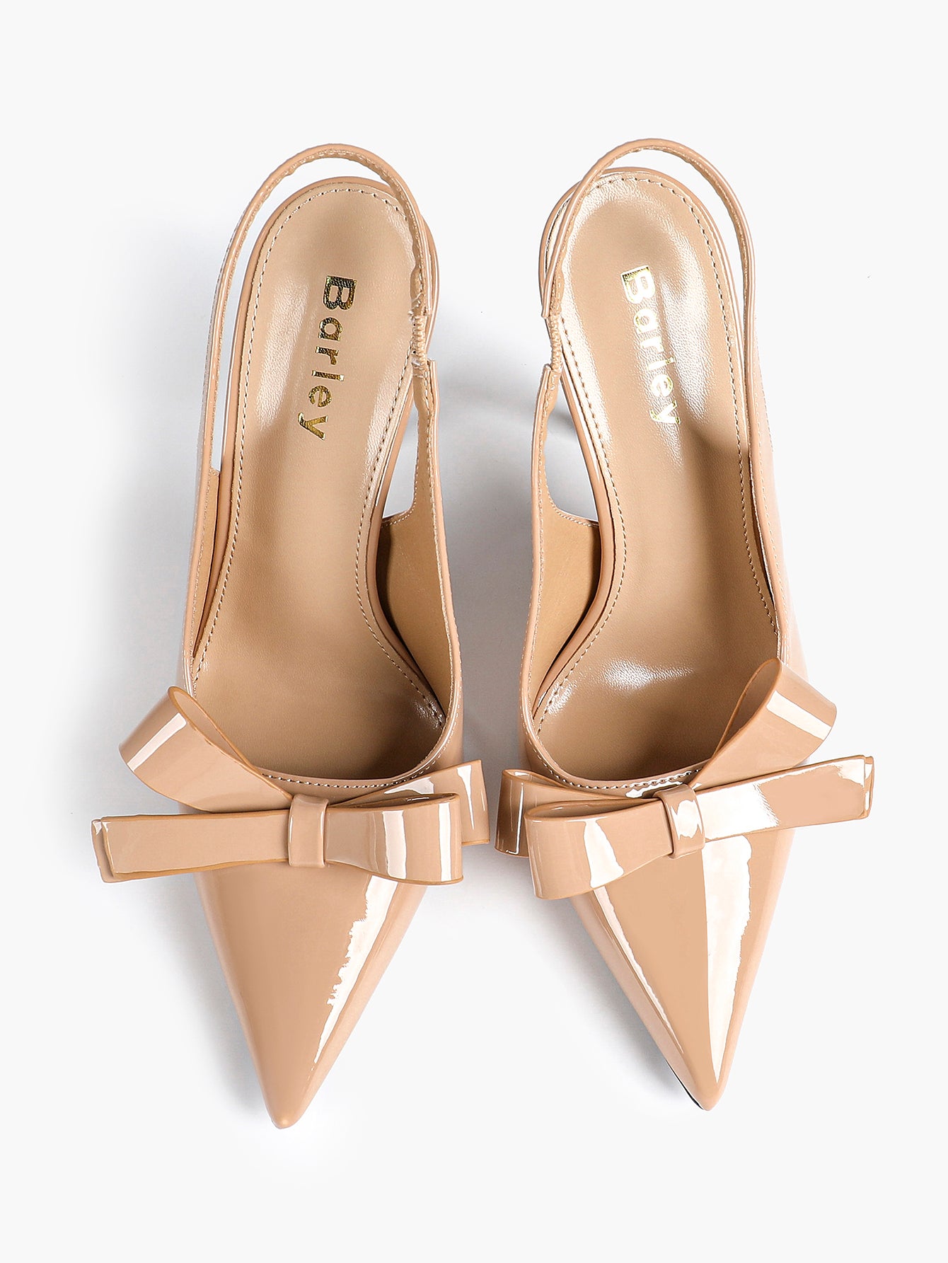 Pointed Toe Bow Detail Slingback Heels - Office Formal Evening Pumps