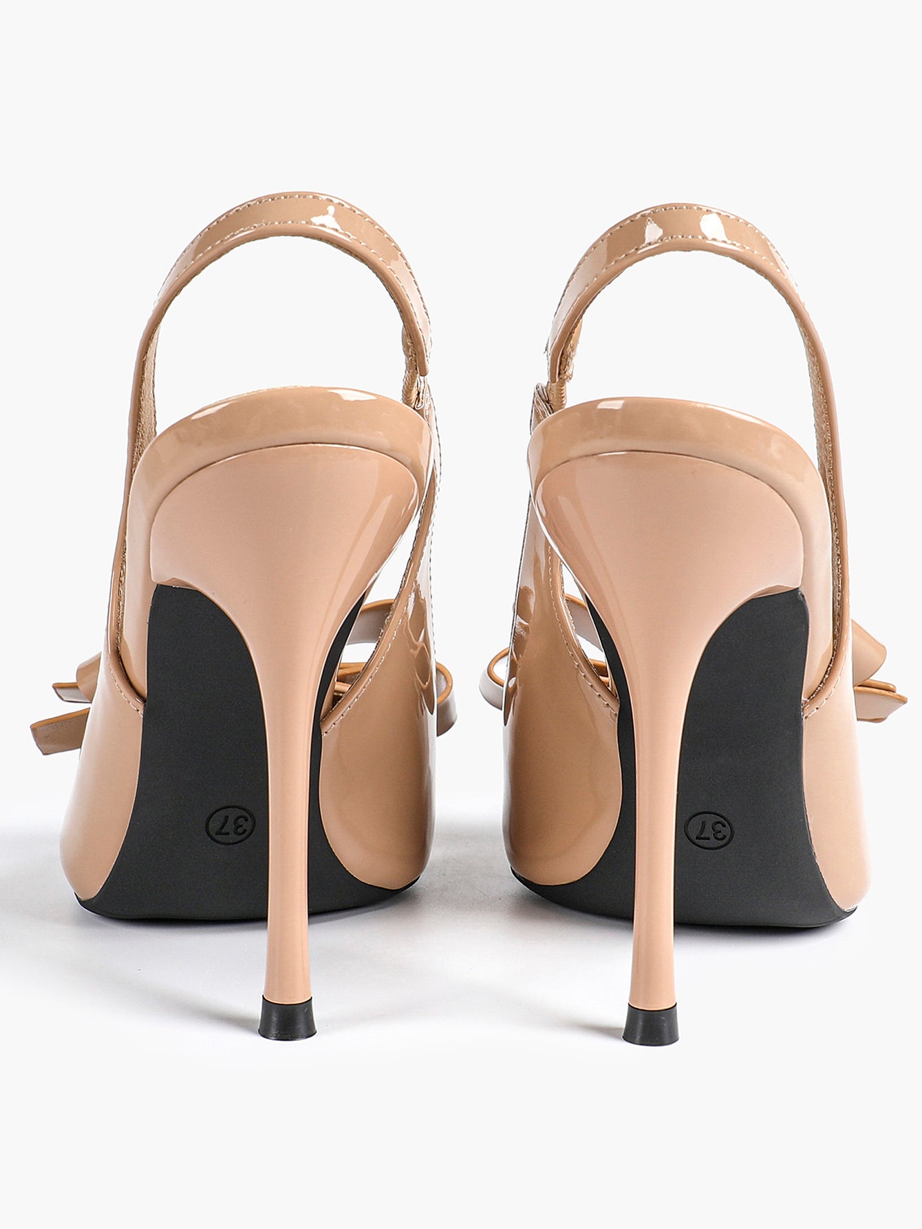 Pointed Toe Bow Detail Slingback Heels - Office Formal Evening Pumps