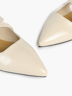 Pointed Toe Slingback Flats Crisscross Strap Mary Janes Casual Shoes