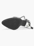 The Ice Silver Sandal: Mirror Metallic Strappy Heels with a Cooling 3.74" Lift