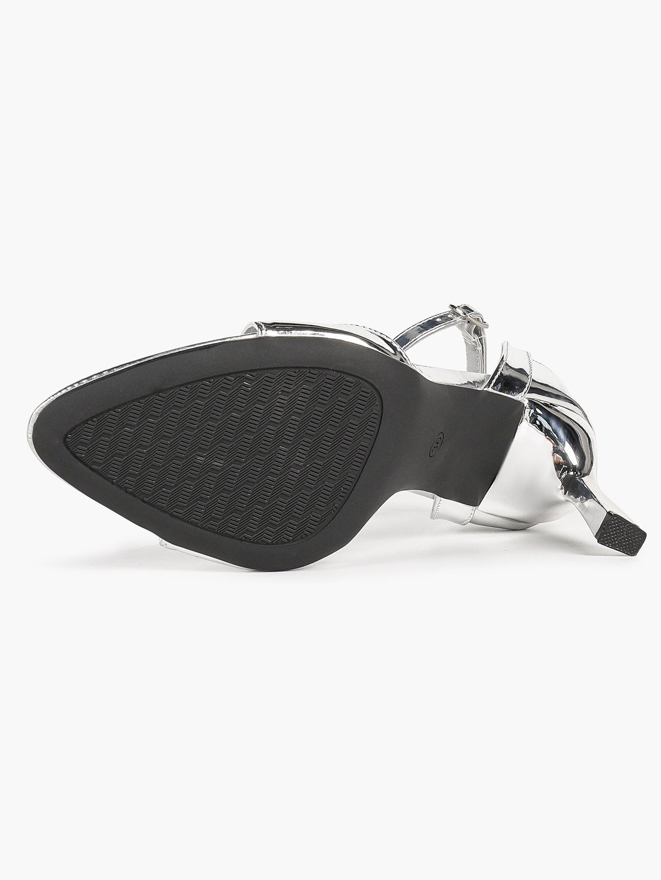 The Ice Silver Sandal: Mirror Metallic Strappy Heels with a Cooling 3.74" Lift