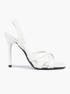 Crisscross Strap Slingback Heeled Sandals Square Toe Stiletto Pumps Wedding Date Night