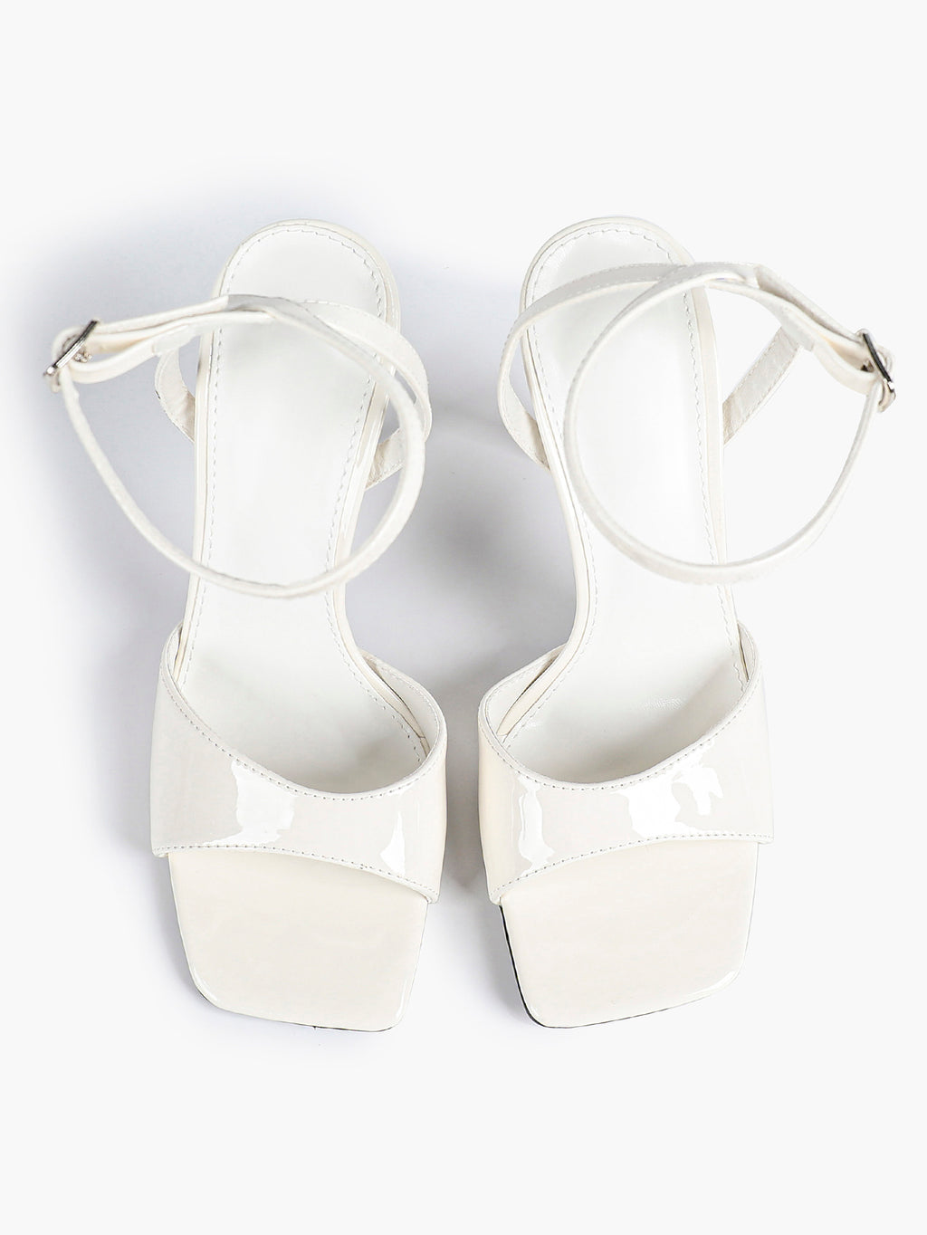 Women's Black Square Toe Ankle Strap Heeled Sandals Wedding Party Casual Shoes