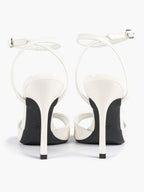 Women's Black Square Toe Ankle Strap Heeled Sandals Wedding Party Casual Shoes