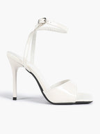 Women's Black Square Toe Ankle Strap Heeled Sandals Wedding Party Casual Shoes