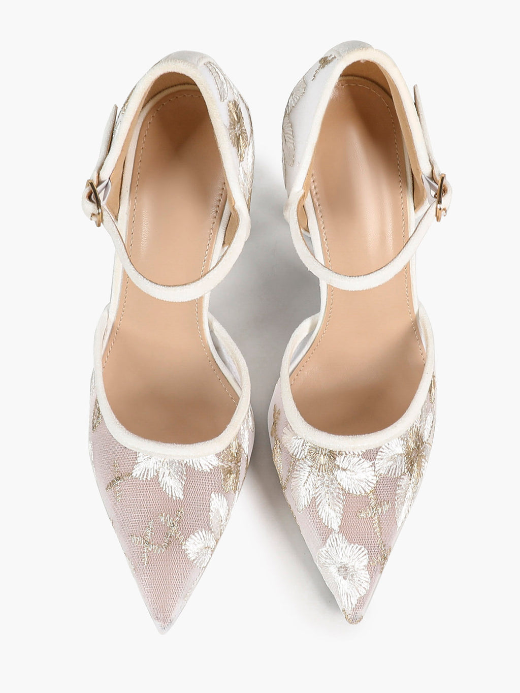 The Gilded Dream: Beige Sequin Mesh Stilettos for Elegant Evening Affairs
