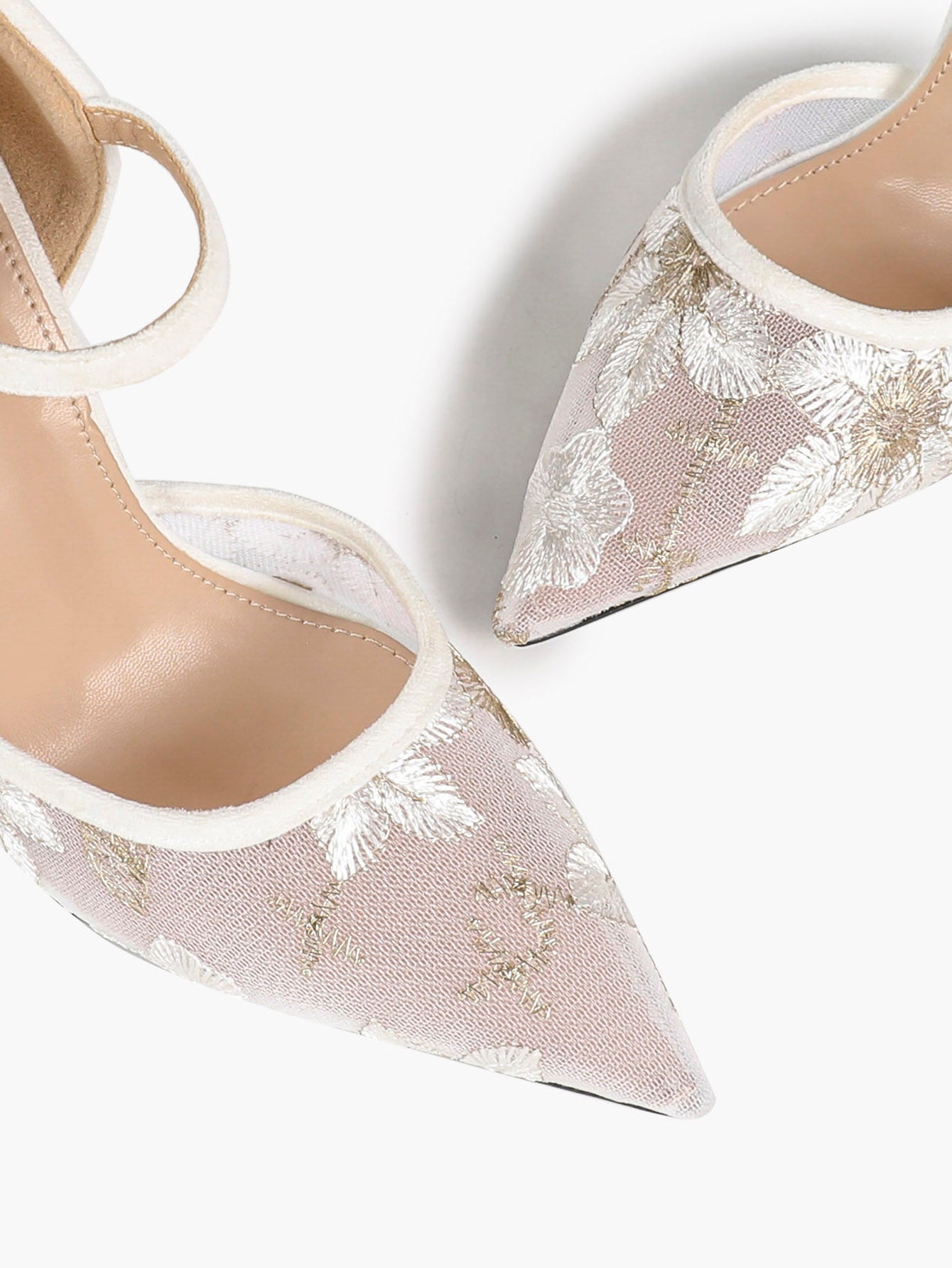 The Gilded Dream: Beige Sequin Mesh Stilettos for Elegant Evening Affairs