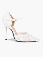 The Gilded Dream: Beige Sequin Mesh Stilettos for Elegant Evening Affairs