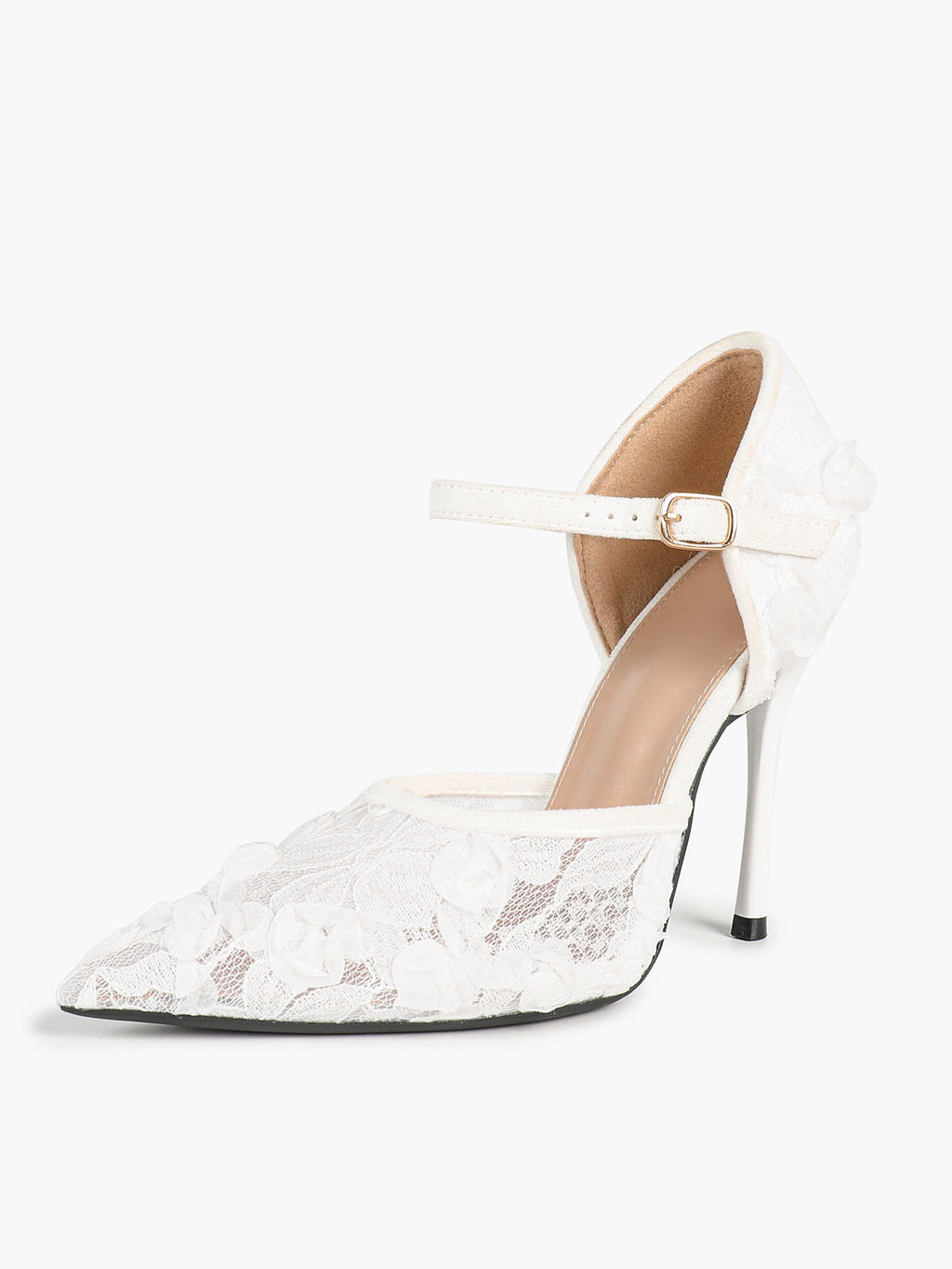 The Gilded Dream: Beige Sequin Mesh Stilettos for Elegant Evening Affairs