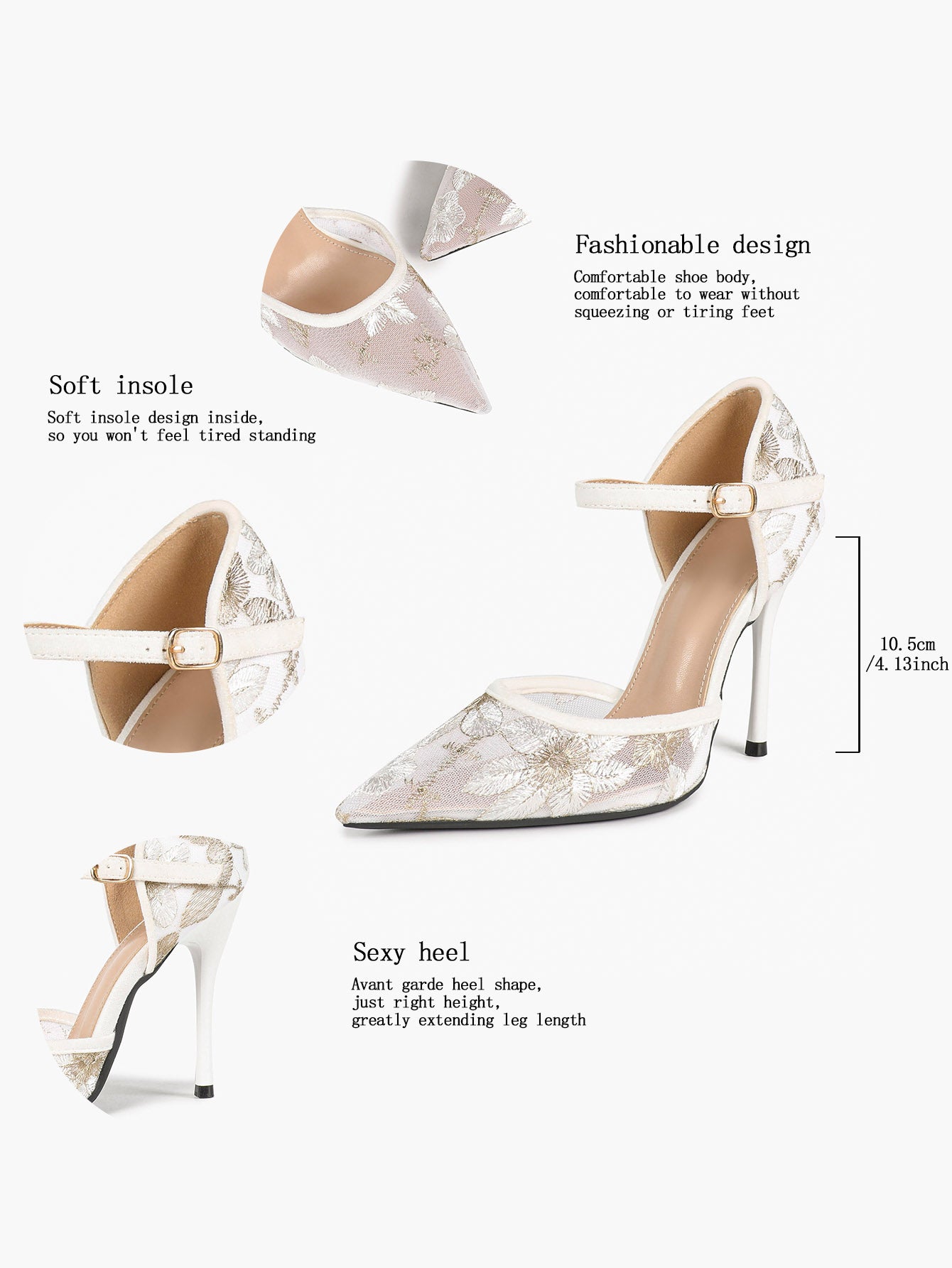 The Gilded Dream: Beige Sequin Mesh Stilettos for Elegant Evening Affairs