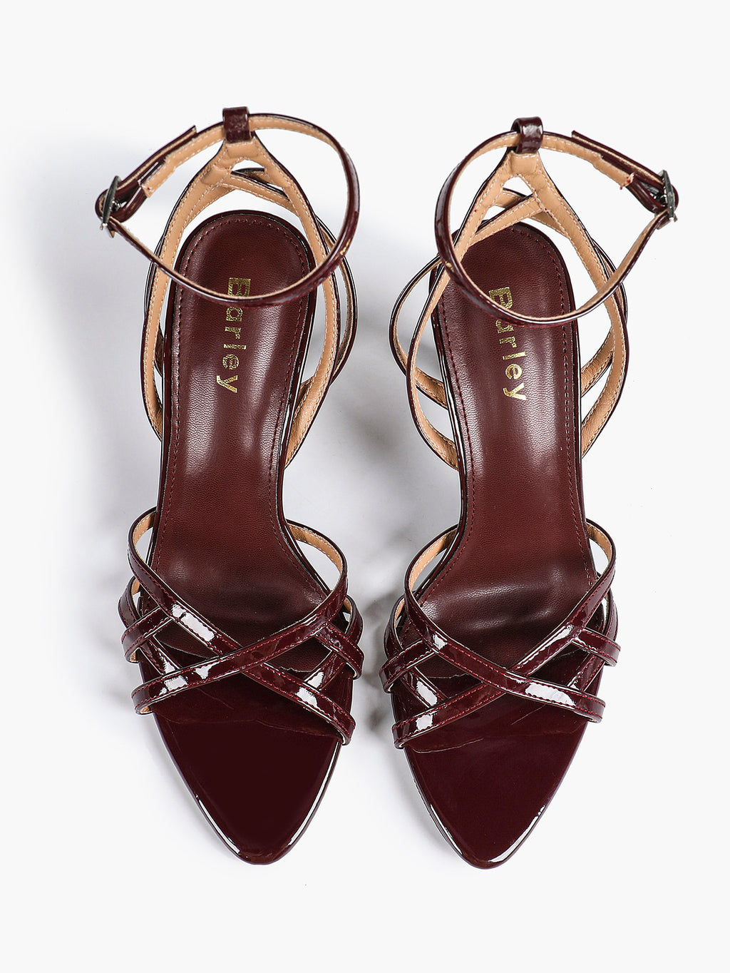 Crisscross Strappy Ankle Strap Metallic Silver Stiletto Sandals Party Date Night