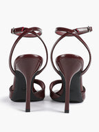 Women's Black Square Toe Ankle Strap Heeled Sandals Wedding Party Casual Shoes