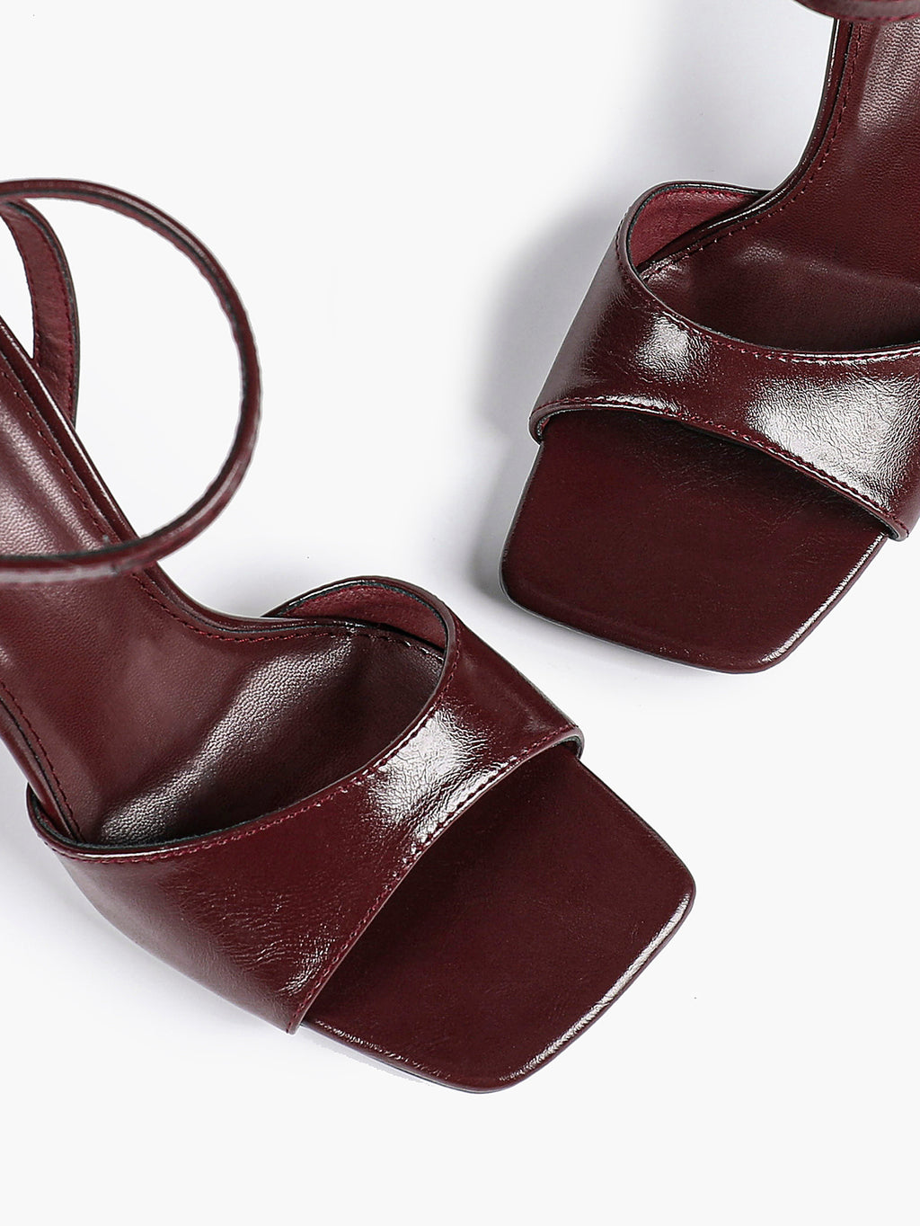 Women's Black Square Toe Ankle Strap Heeled Sandals Wedding Party Casual Shoes