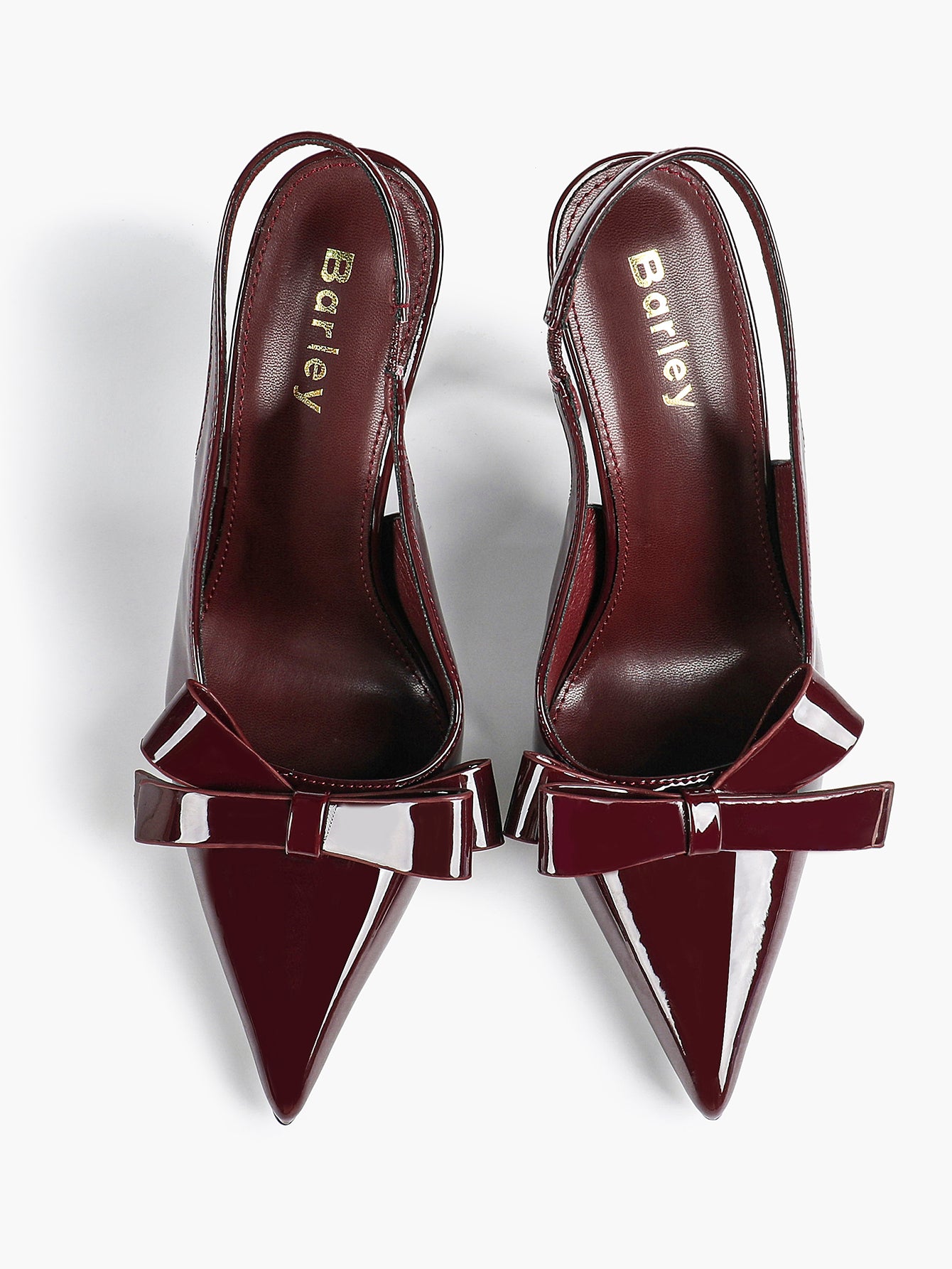 Pointed Toe Bow Detail Slingback Heels - Office Formal Evening Pumps