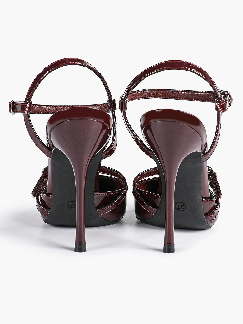 Double Strap Slingback Pointed Toe Stiletto Heels - Mary Jane Style Pumps