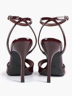 Women's Black Square Toe Ankle Strap Heeled Sandals Wedding Party Casual Shoes