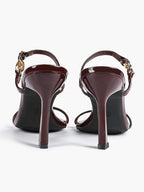 Chain Detail Open Toe High Heel Mules - Daily Party Sandals
