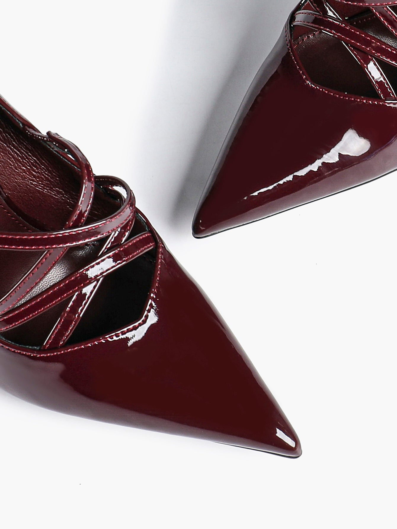Cross Buckle Slingback Heels - Classic Pointed Toe Pumps