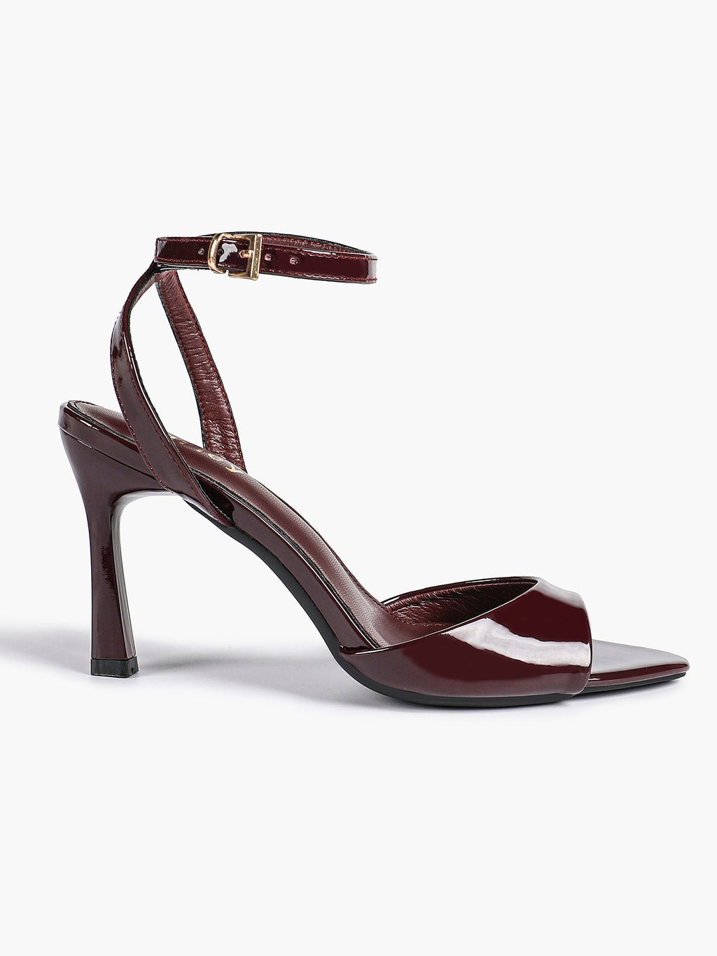 White Ankle Strap Open Toe Block Heeled Sandals - Wedding Party Office
