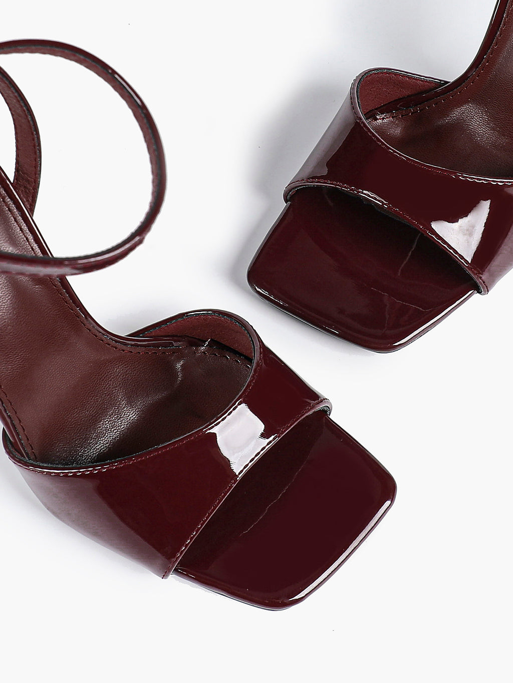 Women's Black Square Toe Ankle Strap Heeled Sandals Wedding Party Casual Shoes