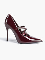 Cross Buckle Slingback Heels - Classic Pointed Toe Pumps