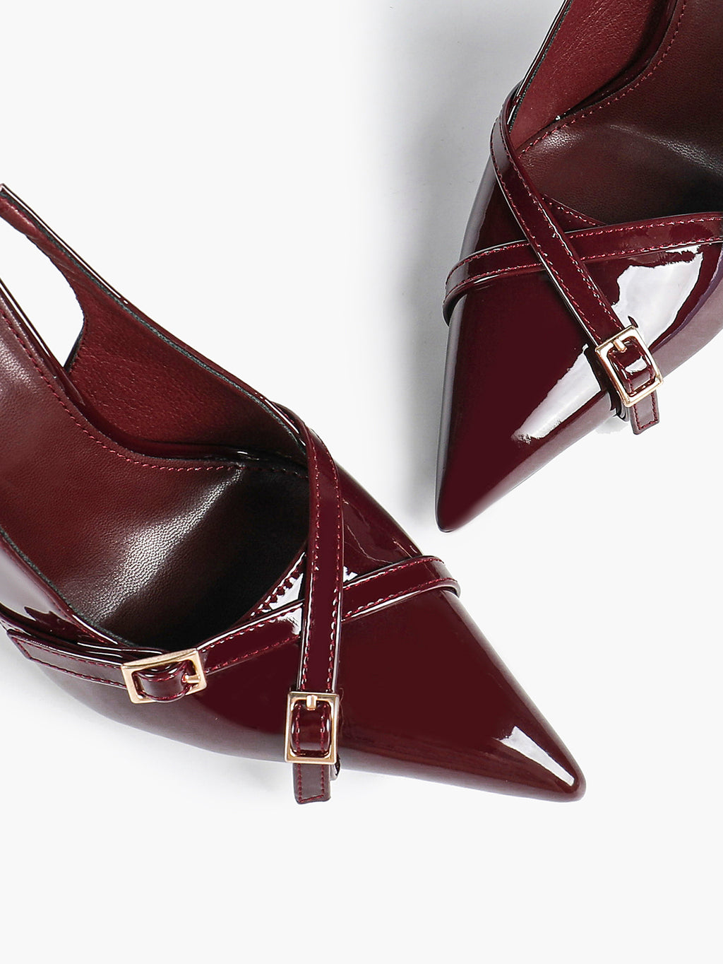 Women's Buckle Accent Pointed Toe Pumps Heels - Party Date Night Heels