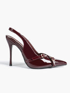 Women's Buckle Accent Pointed Toe Pumps Heels - Party Date Night Heels