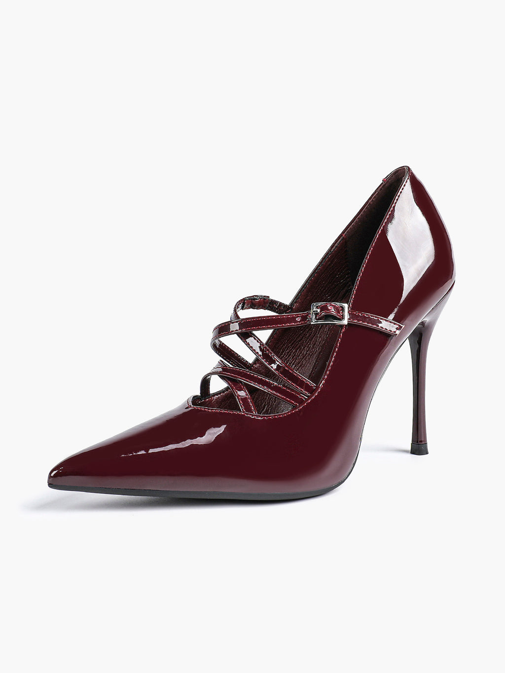 Cross Buckle Slingback Heels - Classic Pointed Toe Pumps