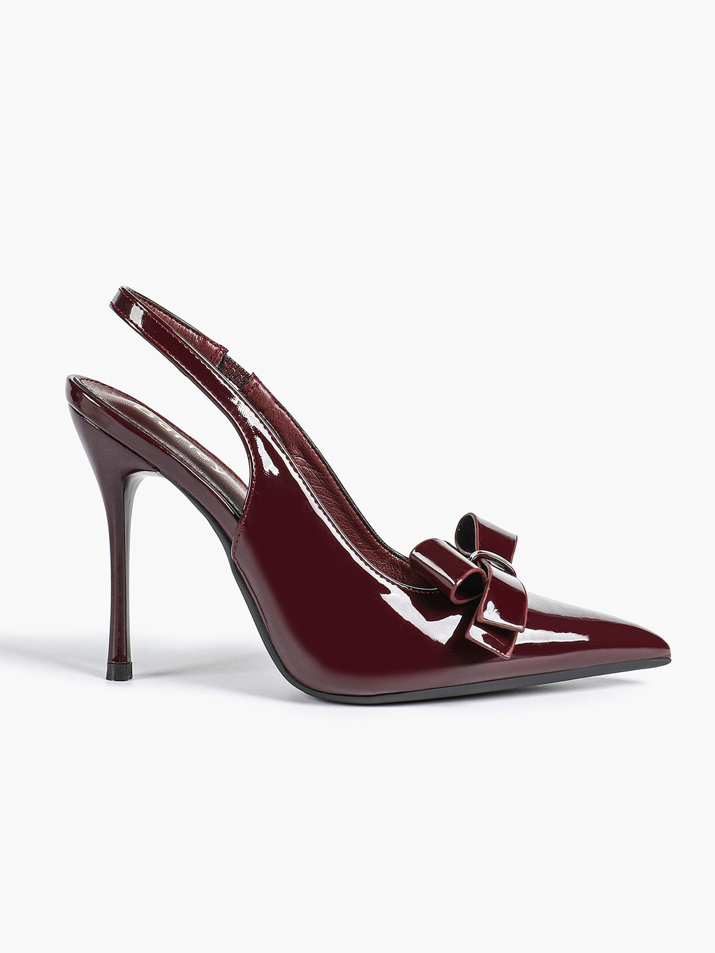Pointed Toe Bow Detail Slingback Heels - Office Formal Evening Pumps