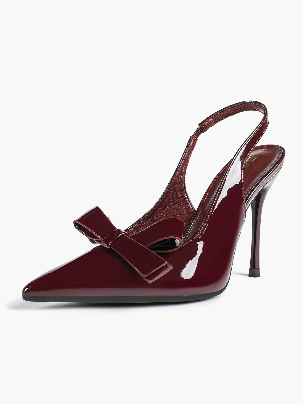 Pointed Toe Bow Detail Slingback Heels - Office Formal Evening Pumps