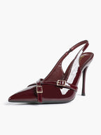 Women's Buckle Accent Pointed Toe Pumps Heels - Party Date Night Heels