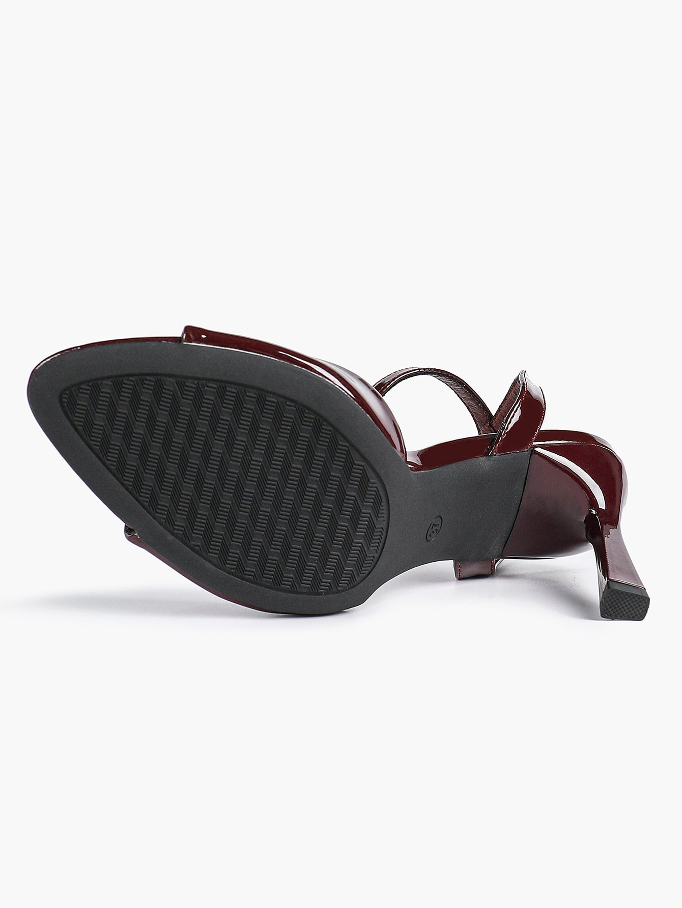 White Ankle Strap Open Toe Block Heeled Sandals - Wedding Party Office
