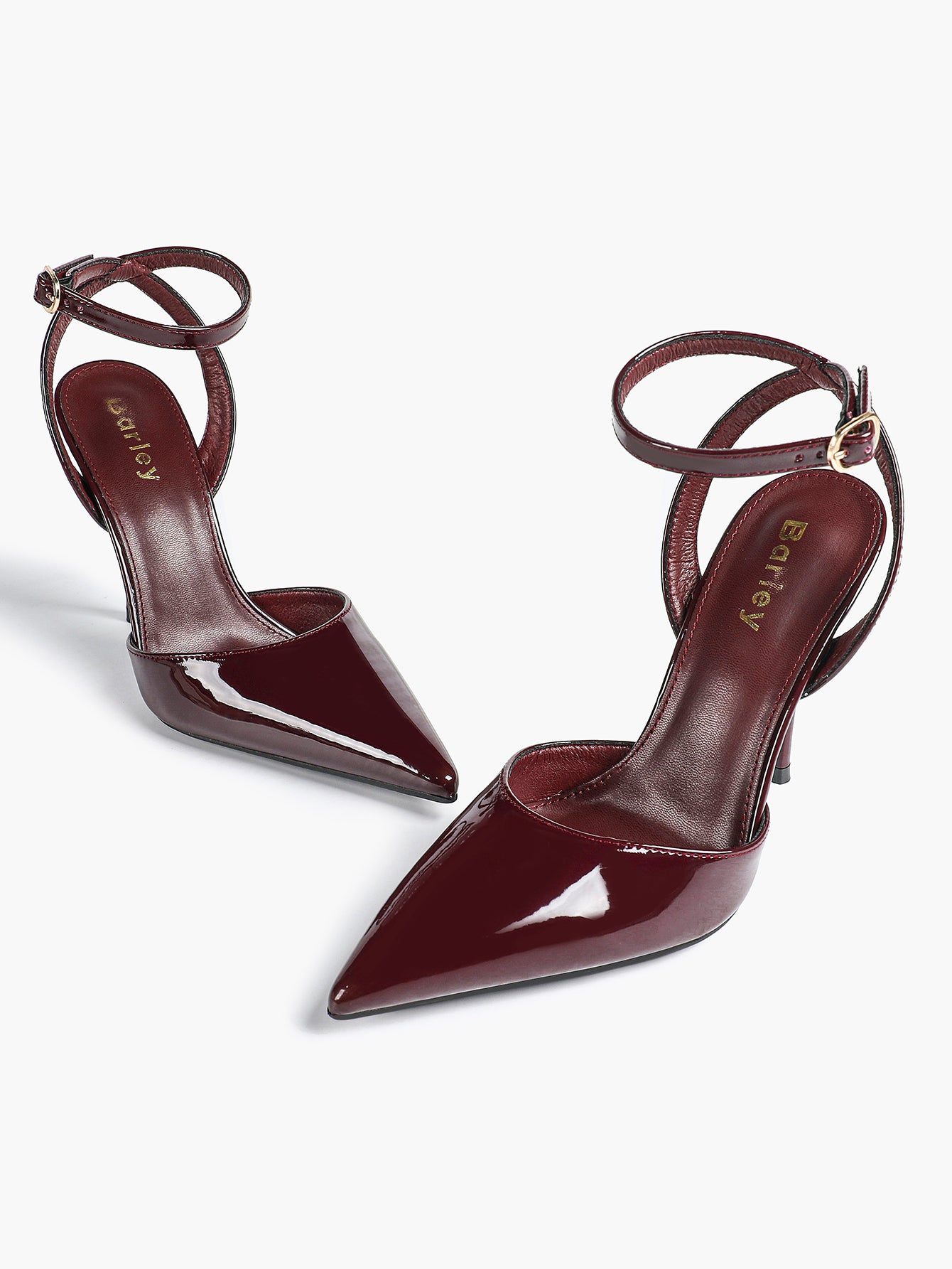 Classic Pointed Toe Ankle Strap Stilettos - Formal Event Heels