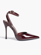 Classic Pointed Toe Ankle Strap Stilettos - Formal Event Heels