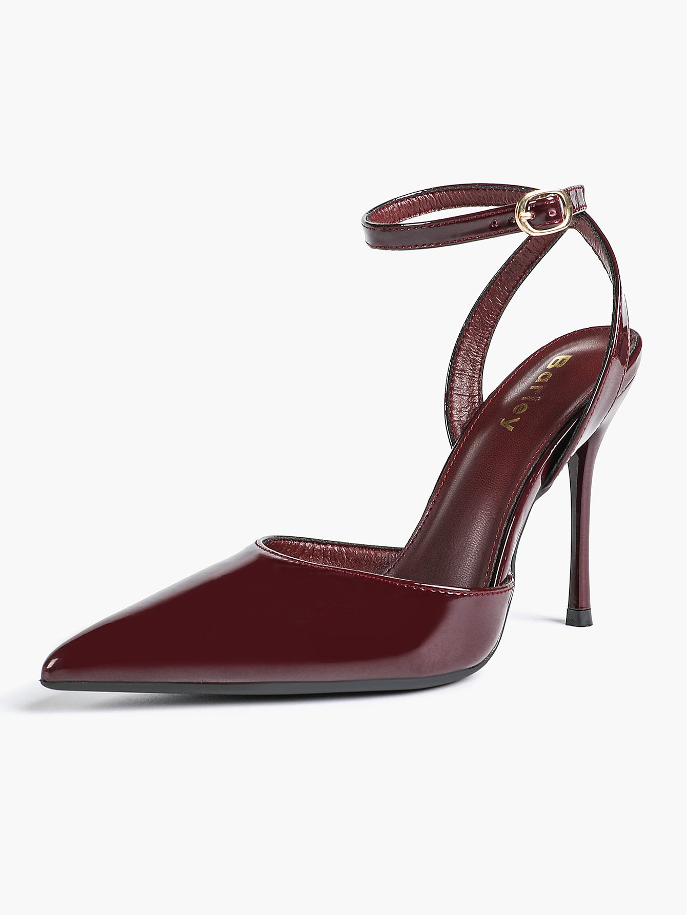 Classic Pointed Toe Ankle Strap Stilettos - Formal Event Heels