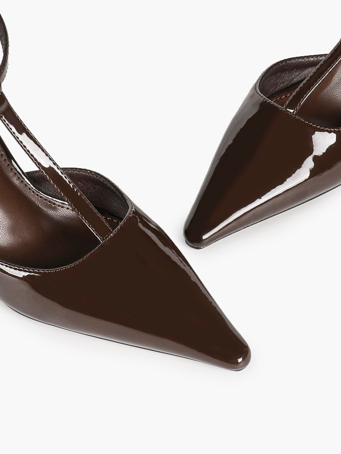 Parisian Stroll:  Chocolate Patent T-Strap Heels for All-Day Comfort